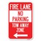 Signmission Fire Lane Tow-Away Zone with Left Arrow Heavy-Gauge Aluminum Sign, 12" x 18", A-1218-23978 A-1218-23978 - alternate 1